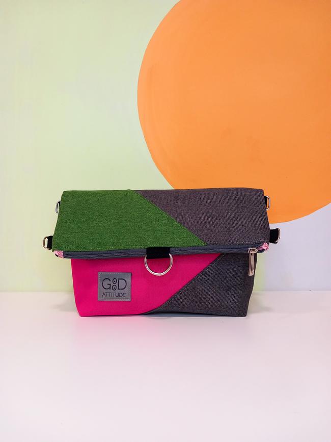 bolso artesano en tela multiposicion